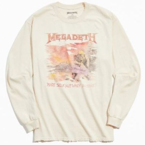 Urban Outfitters Other - Urban Outfitters Megadeth Vintage Peace Long Sleeve Tee